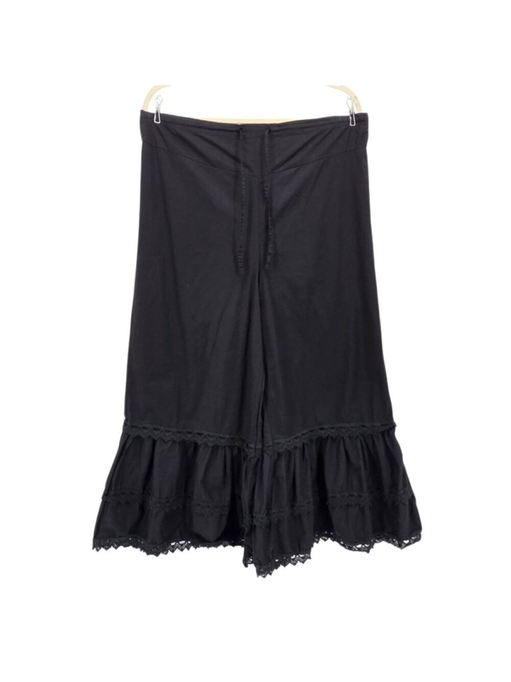 Scully Womens Small Pants Frontier 1800s Black Cotton Bloomers Flared Wide Leg